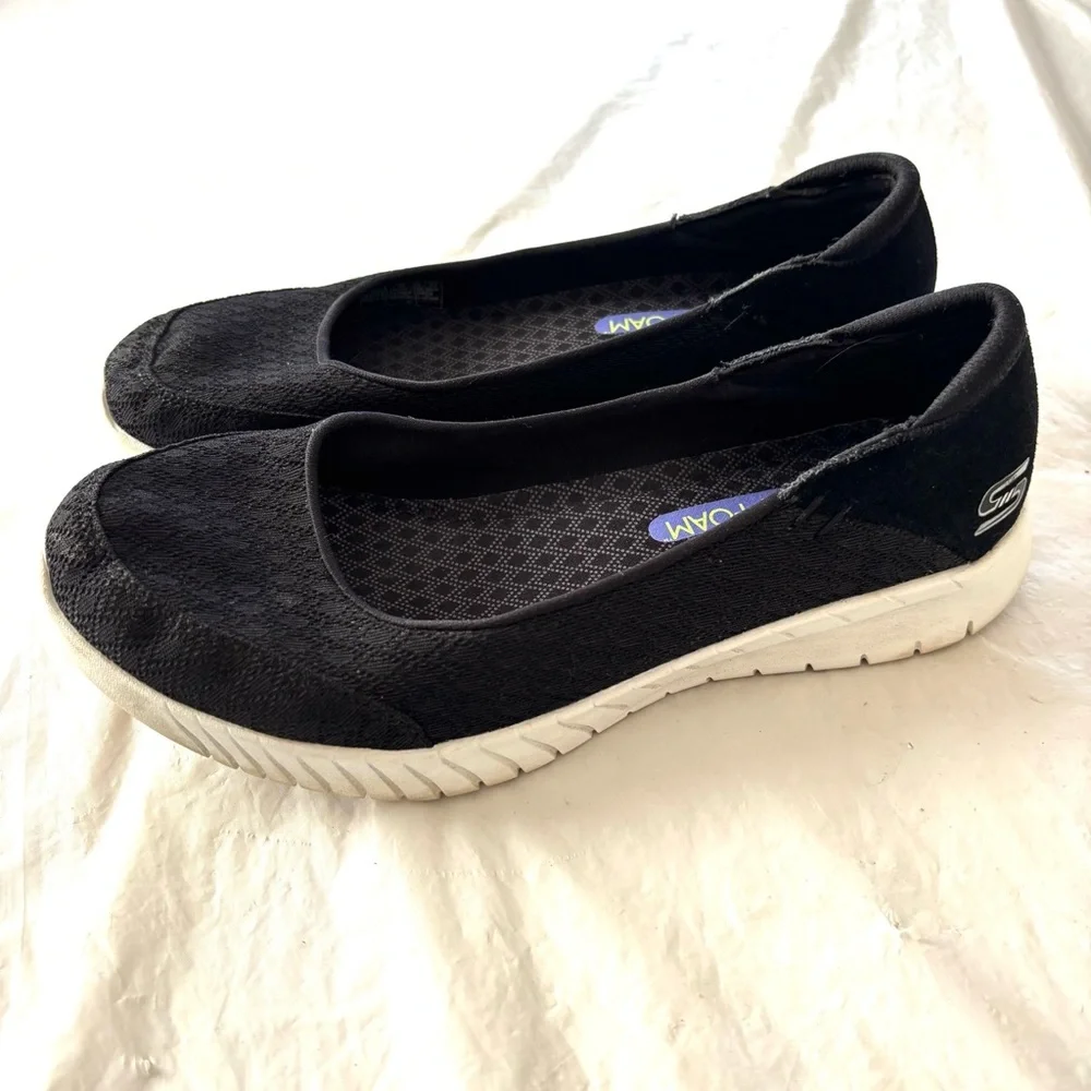 Skechers Wave Lite Memory Foam slip on Walking sneakers Shoes SZ 8 Worn 1X